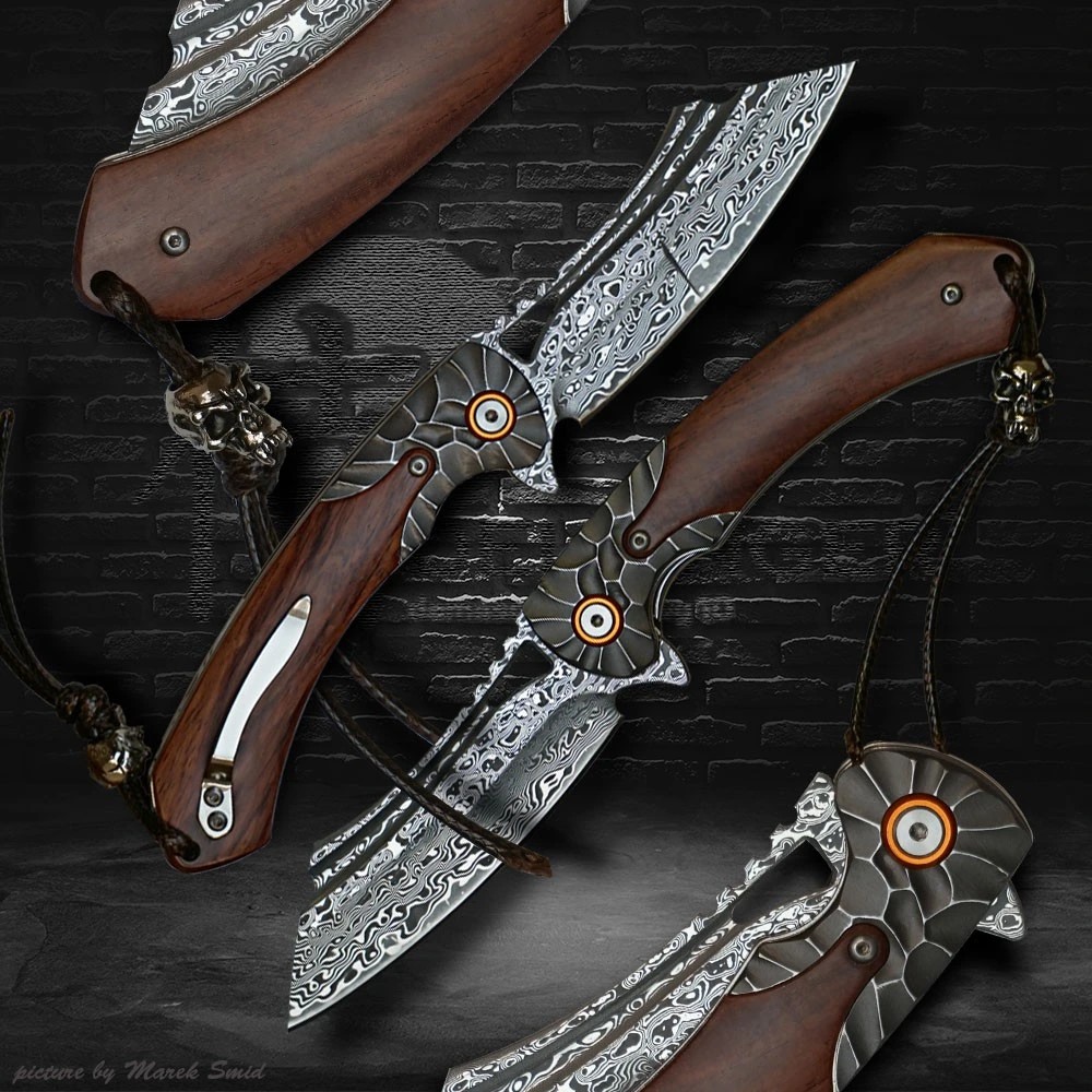 foto Zav�rac� dama�kov� n�� Dellinger Rock Tanto, VG-10 & Palisandr